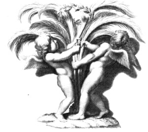 2 cherubs fight over fern crown-traittedelapein00leon_0098